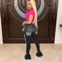 Ripped Flare Jeans