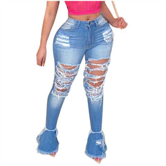 Ripped Flare Jeans
