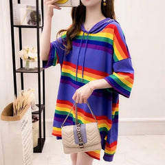 Rainbow Hooded Pocket T-Shirt