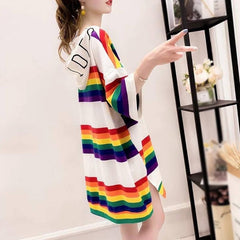 Rainbow Hooded Pocket T-Shirt