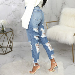 Ripped Jeans High Waist