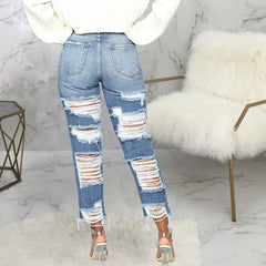 Ripped Jeans High Waist