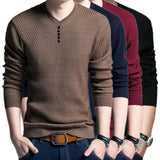 Solid Color Knit T-shirt