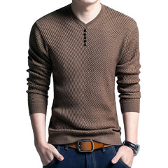 Solid Color Knit T-shirt