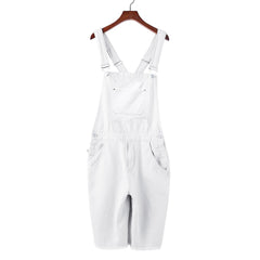 Pocket White Jeans Overall