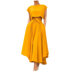 Solid Color Long Skirts