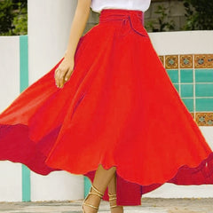 Solid Color Long Skirts