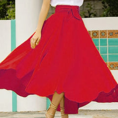 Solid Color Long Skirts