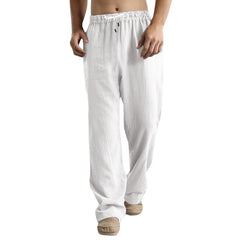 Solid Pants Loose Linen