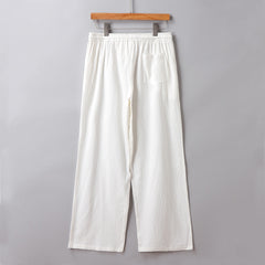 Solid Pants Loose Linen