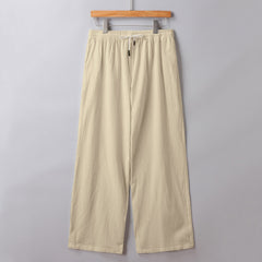 Solid Pants Loose Linen