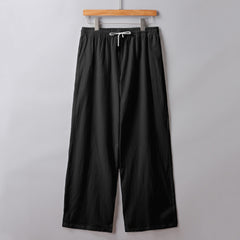 Solid Pants Loose Linen