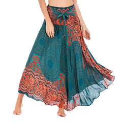 Long Boho Elastic Skirt