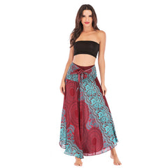 Long Boho Elastic Skirt