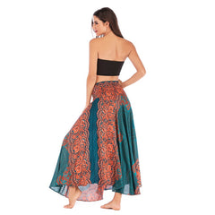 Long Boho Elastic Skirt