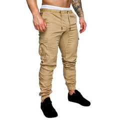 Solid Multi-pocket Pants