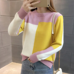 Contrast Color Winter Sweater