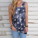 Sunflower Printing Tank Tops