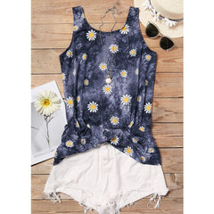 Sunflower Printing Tank Tops