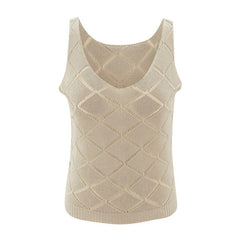 V-neck Hollow Vest T-shirt