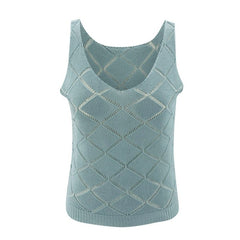 V-neck Hollow Vest T-shirt