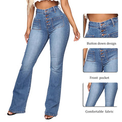 Pockets Jeans Long Blue