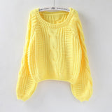 O Neck Sweaters Candy Color