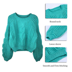 O Neck Sweaters Candy Color