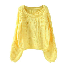 O Neck Sweaters Candy Color