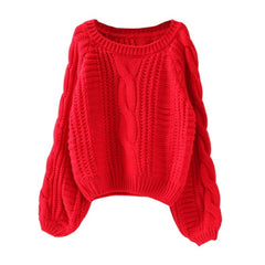 O Neck Sweaters Candy Color