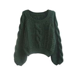 O Neck Sweaters Candy Color