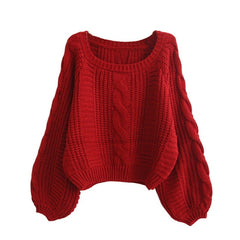 O Neck Sweaters Candy Color