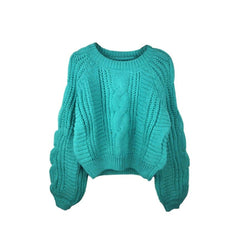 O Neck Sweaters Candy Color