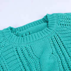 O Neck Sweaters Candy Color