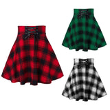 Plaid Short Cotton Skirt