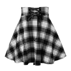 Plaid Short Cotton Skirt