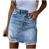 High Waist Denim Skirt