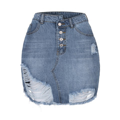 High Waist Denim Skirt