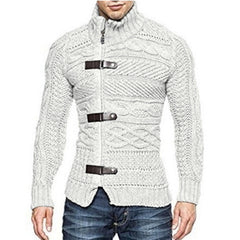 Stand-collar knitted sweaters