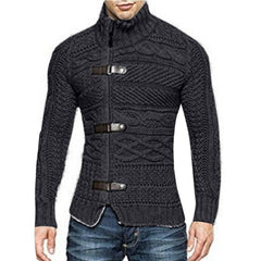 Stand-collar knitted sweaters