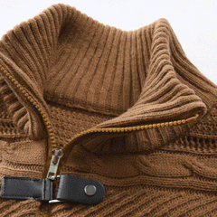 Stand-collar knitted sweaters