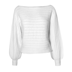 Slotted Shoulder Loose Sweater