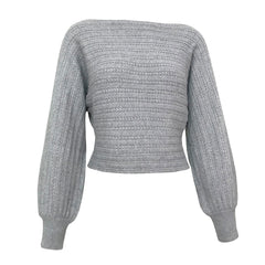 Slotted Shoulder Loose Sweater