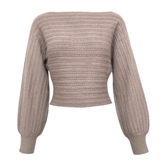 Slotted Shoulder Loose Sweater