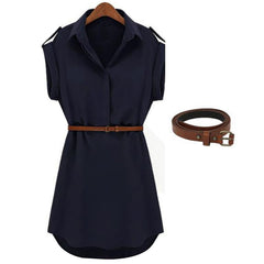 Belt Elegant Women Dress