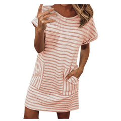 Stripe Pattern Loose Dress