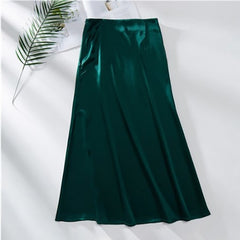 Silk Satin Skirt Vintage