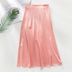 Silk Satin Skirt Vintage