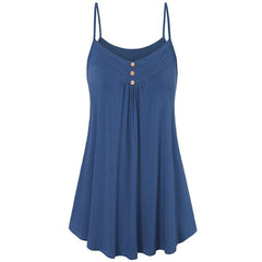 Loose Button Tank Tops