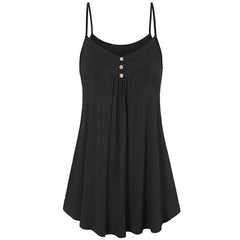 Loose Button Tank Tops